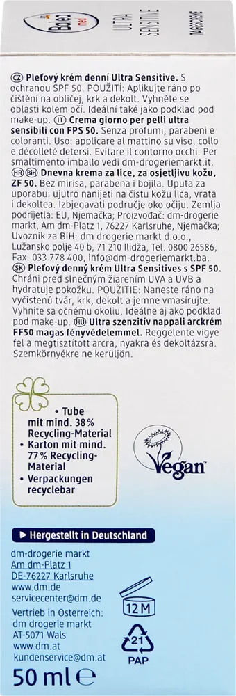 Balea Med Ultra Sensitive Tagescreme LSF 50 – Image 2