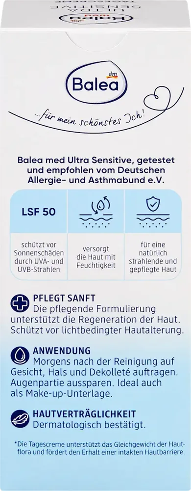 Balea Med Ultra Sensitive Tagescreme LSF 50 – Image 3